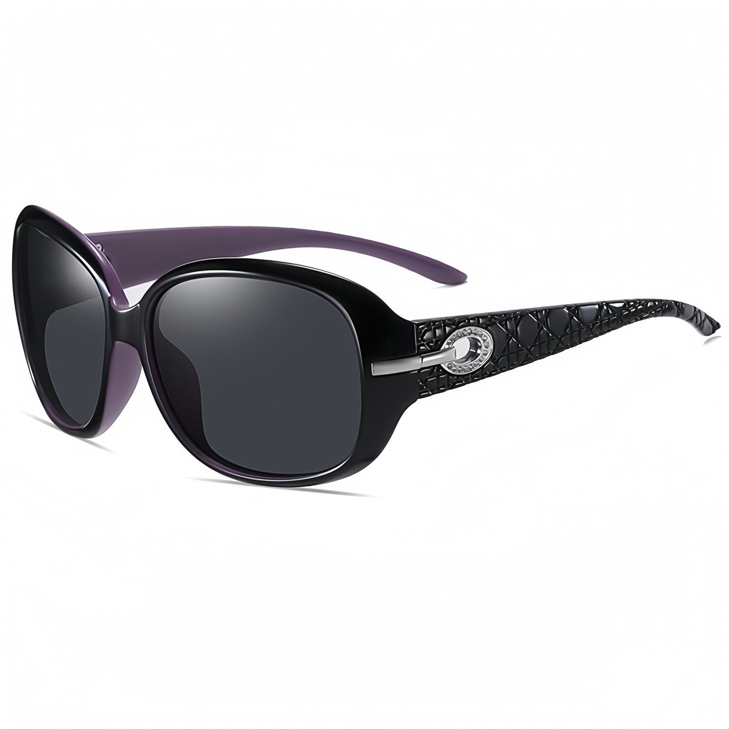Women Diamond-Inspired Arms Anti-UV400 Polarized Sunglasses Travel Driving Beach # ST2012