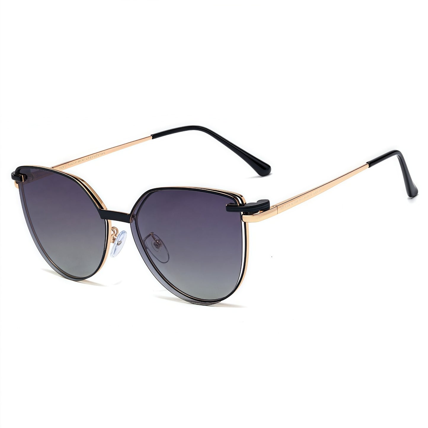 Women Cat Eye 2-in-1 Anti Blue Light UV400 Magnetic Clip-On Polarized Sunglasses # 95802