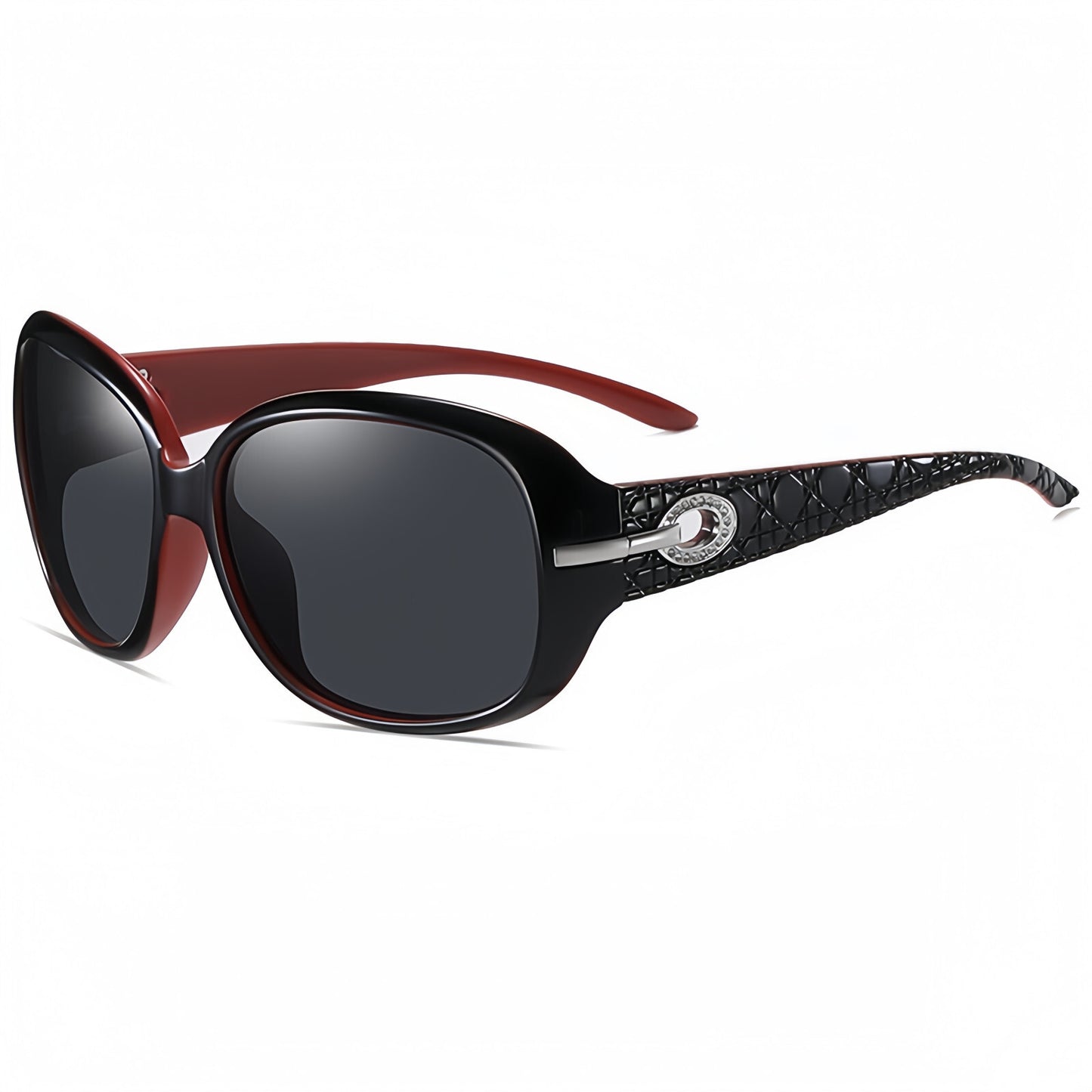 Women Diamond-Inspired Arms Anti-UV400 Polarized Sunglasses Travel Driving Beach # ST2012