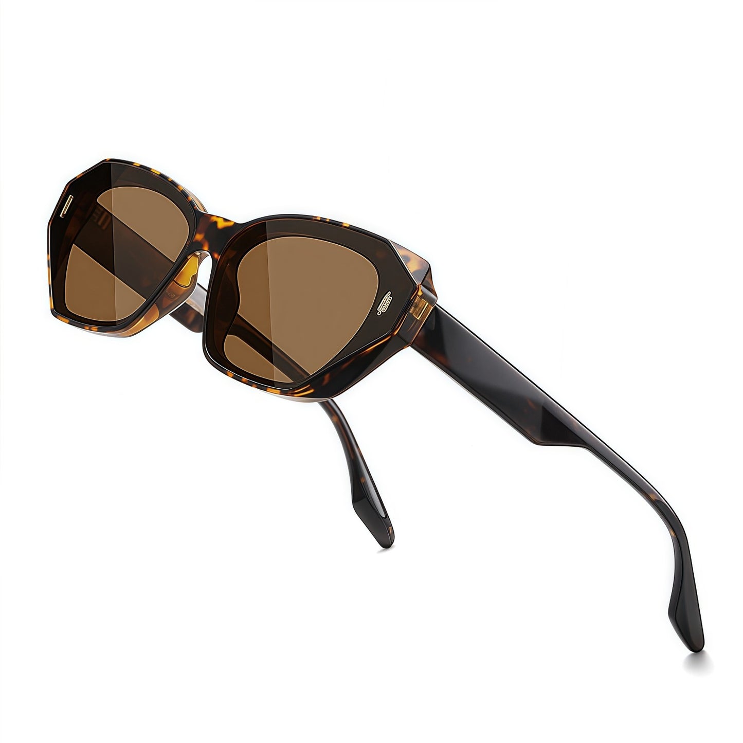 Women's Polarized Sunglasses Square Retro Rivet UV400 Anti-Glare Outdoor Driving # BC9103