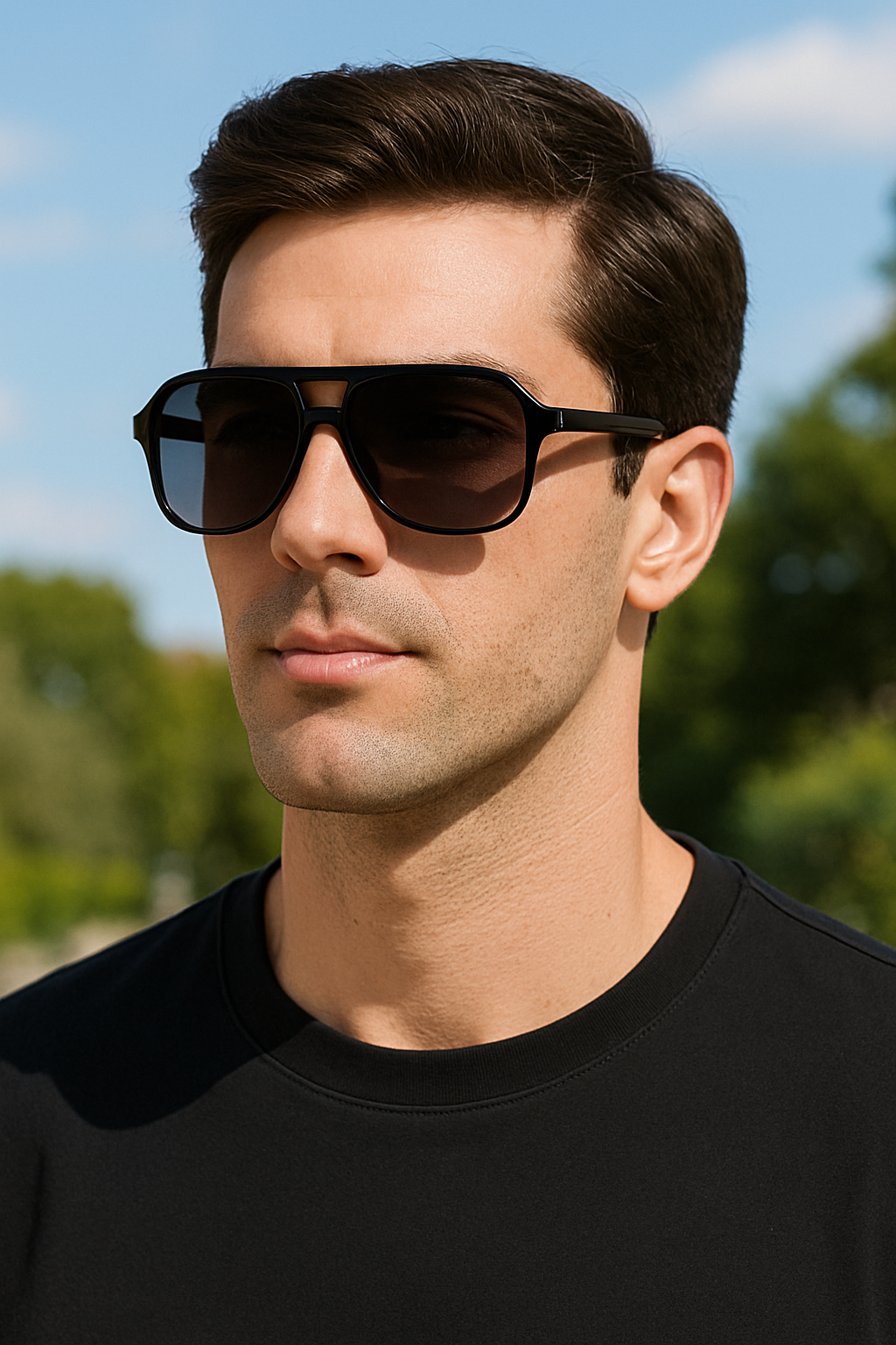 Men Anti-Glare Polarized Aviator Sunglasses UV400 Driving Fishing Sports Travel # 95144
