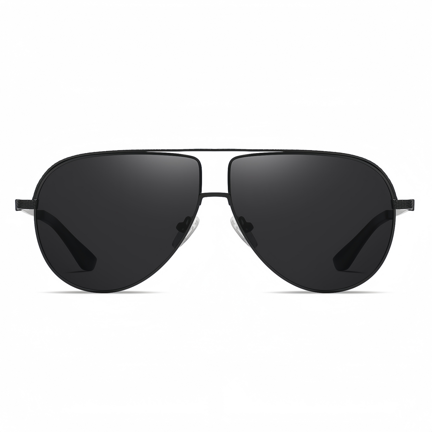 Men Flexible Temples Polarized Aviator Double Beam Anti-Glare Driving Sunglasses # JS8540