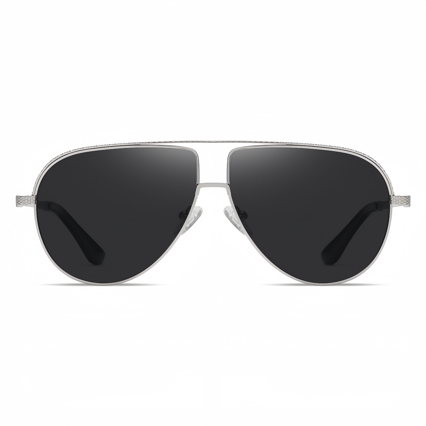 Men Flexible Temples Polarized Aviator Double Beam Anti-Glare Driving Sunglasses # JS8540