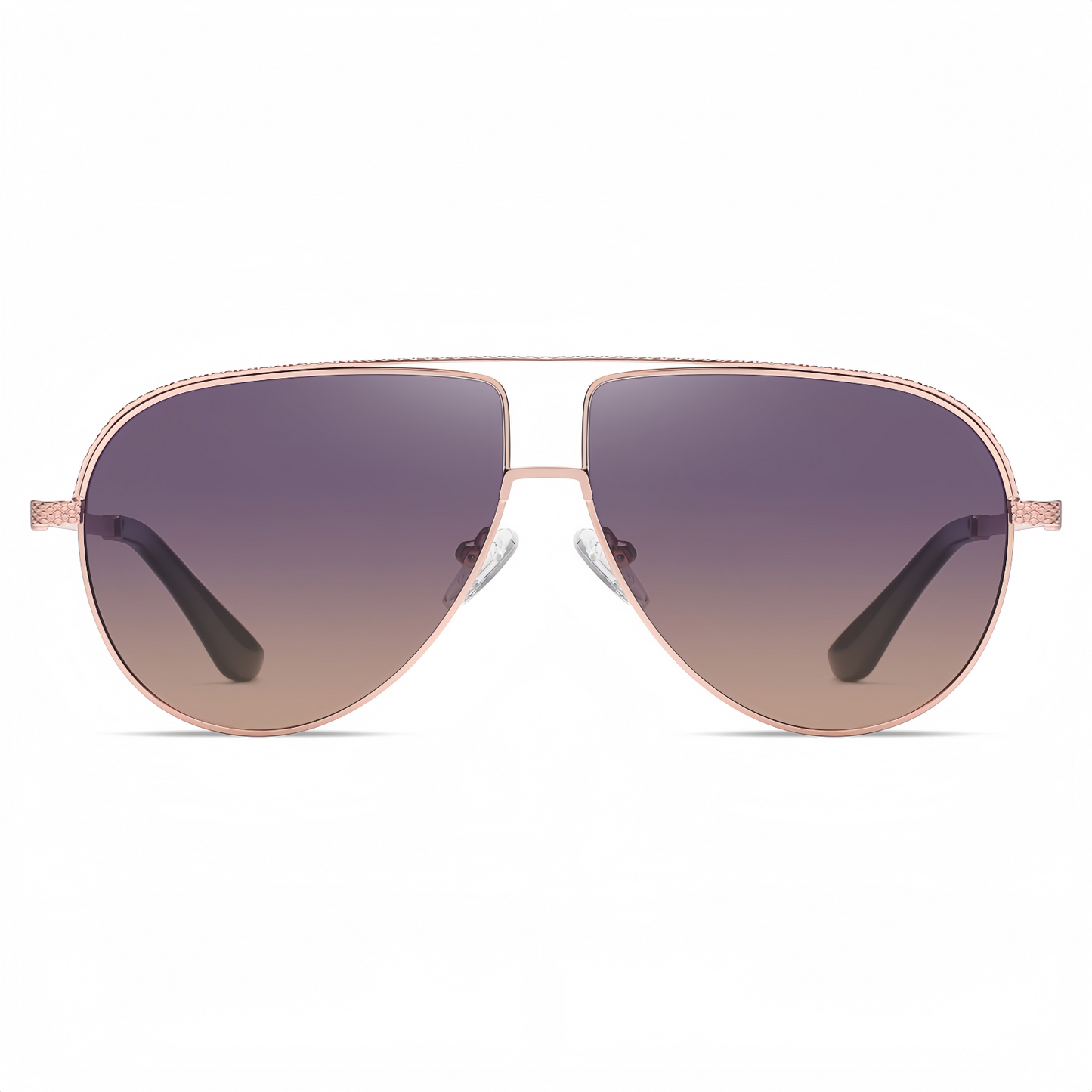 Men Flexible Temples Polarized Aviator Double Beam Anti-Glare Driving Sunglasses # JS8540