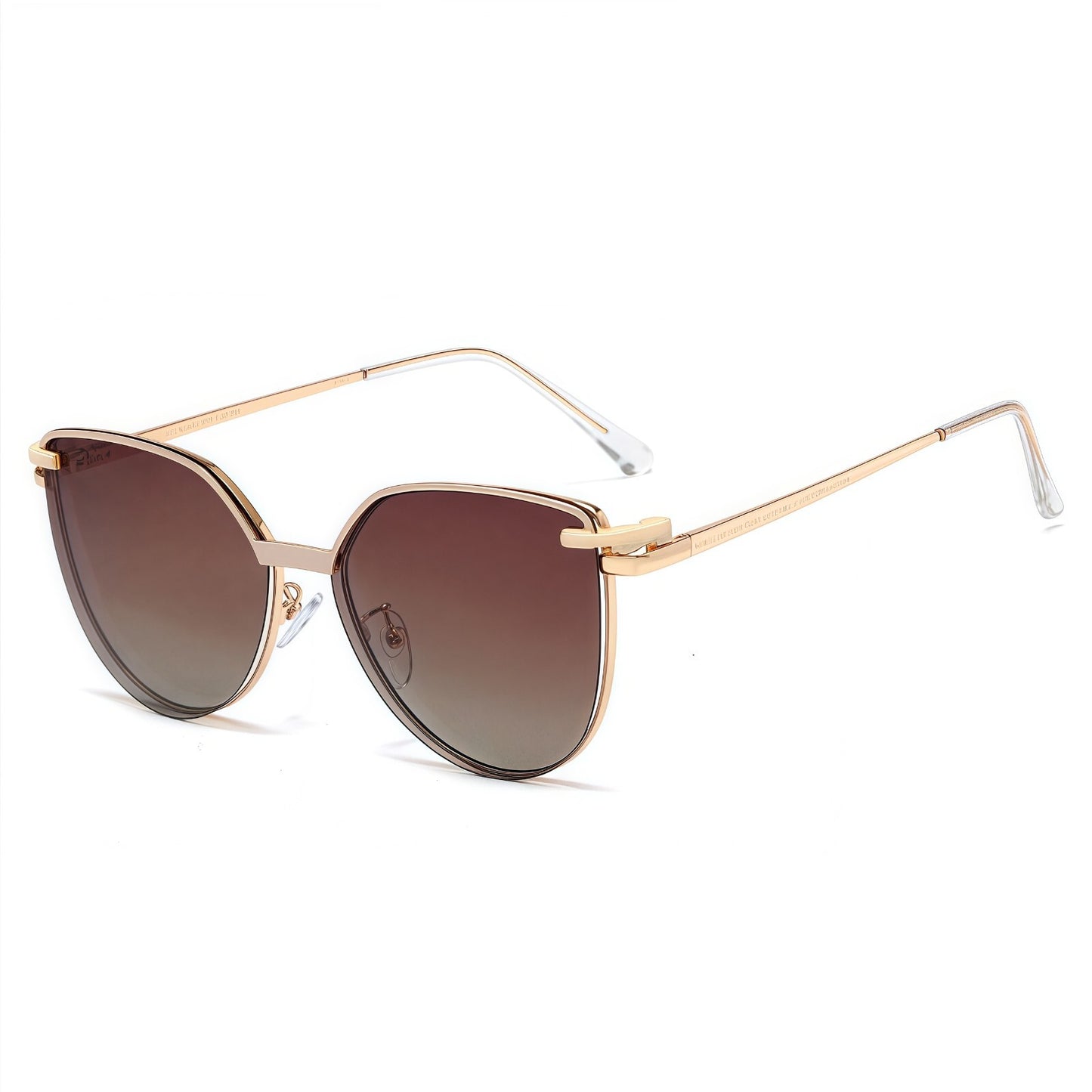 Women Cat Eye 2-in-1 Anti Blue Light UV400 Magnetic Clip-On Polarized Sunglasses # 95802