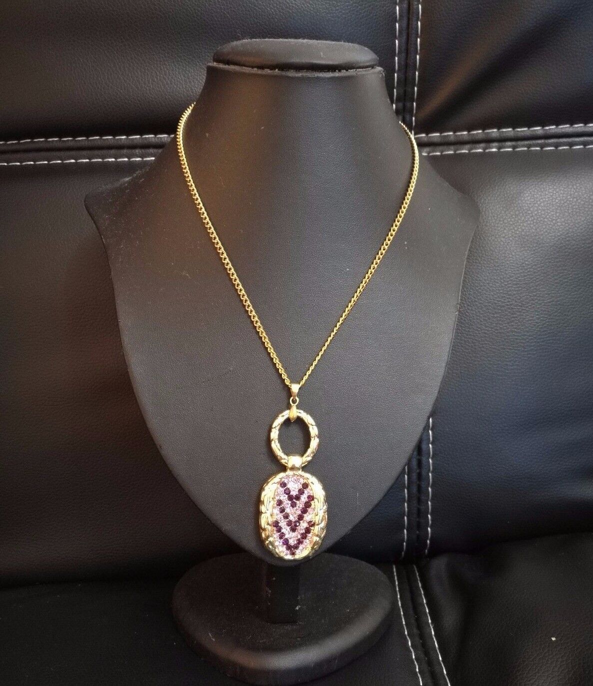 New Women Rhinestone Chain Crystal Necklace Pendant Lady's Fashion Jewelry