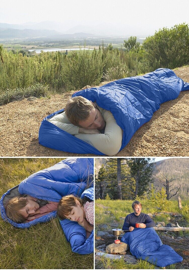 Adult Outdoor Camping Travel Thickened With Hat Cotton Winter Sleeping Bag