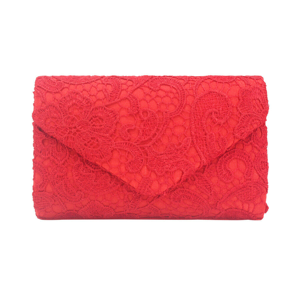 NEW Shining Satin Ladies Evening Clutch Bag Wedding Bridal Chain Handbag Wallet