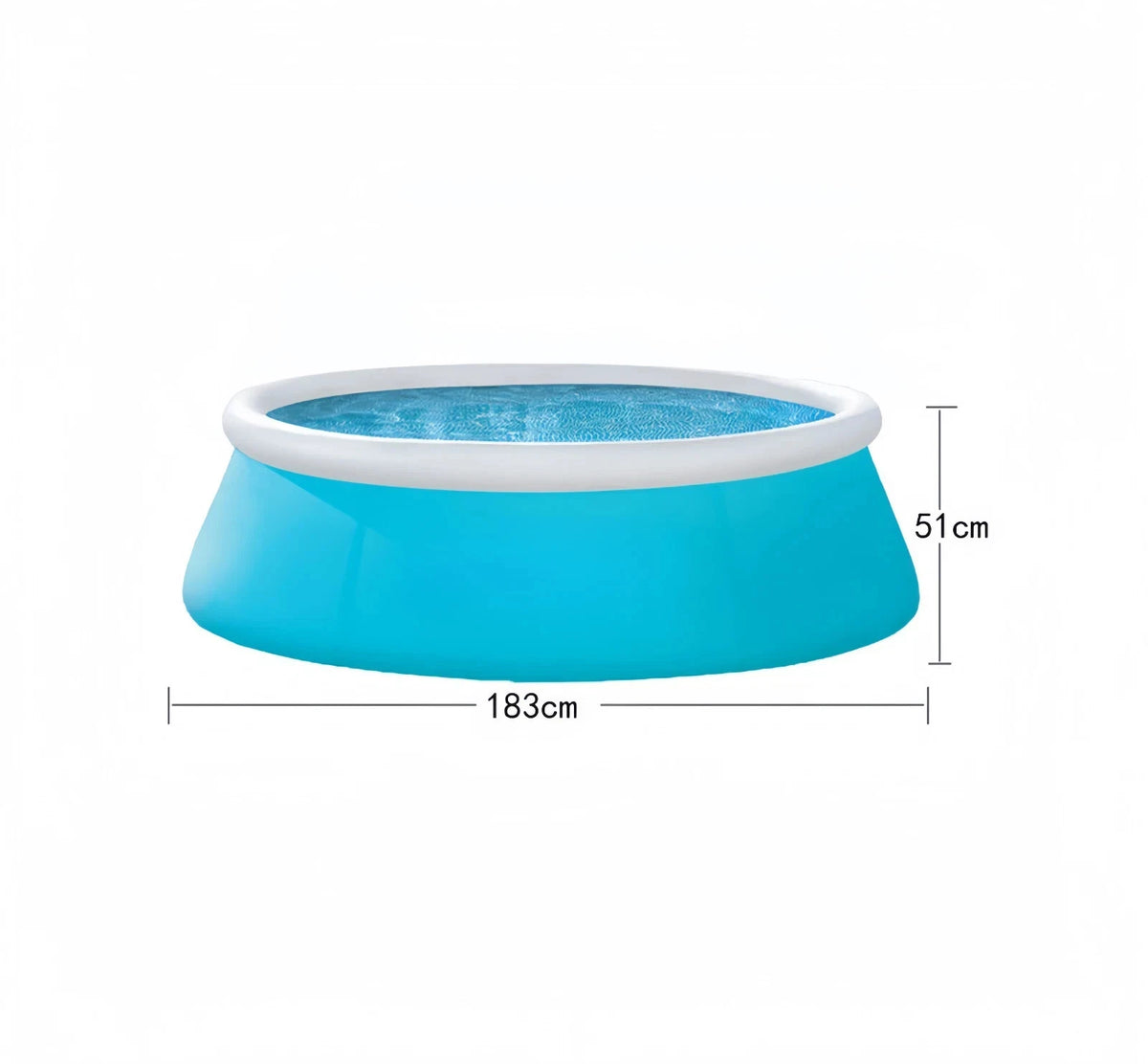 Large Inflatable Round Swimming Pool Easy Set Backyard Family Pool 183/244/305cm