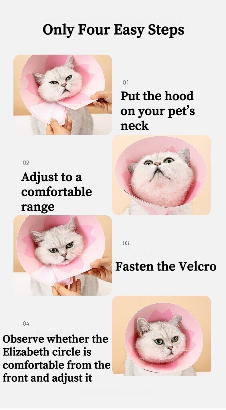 Adjustable Dog Cat Elizabethan Collar Soft Healing Protection Mesh Recovery