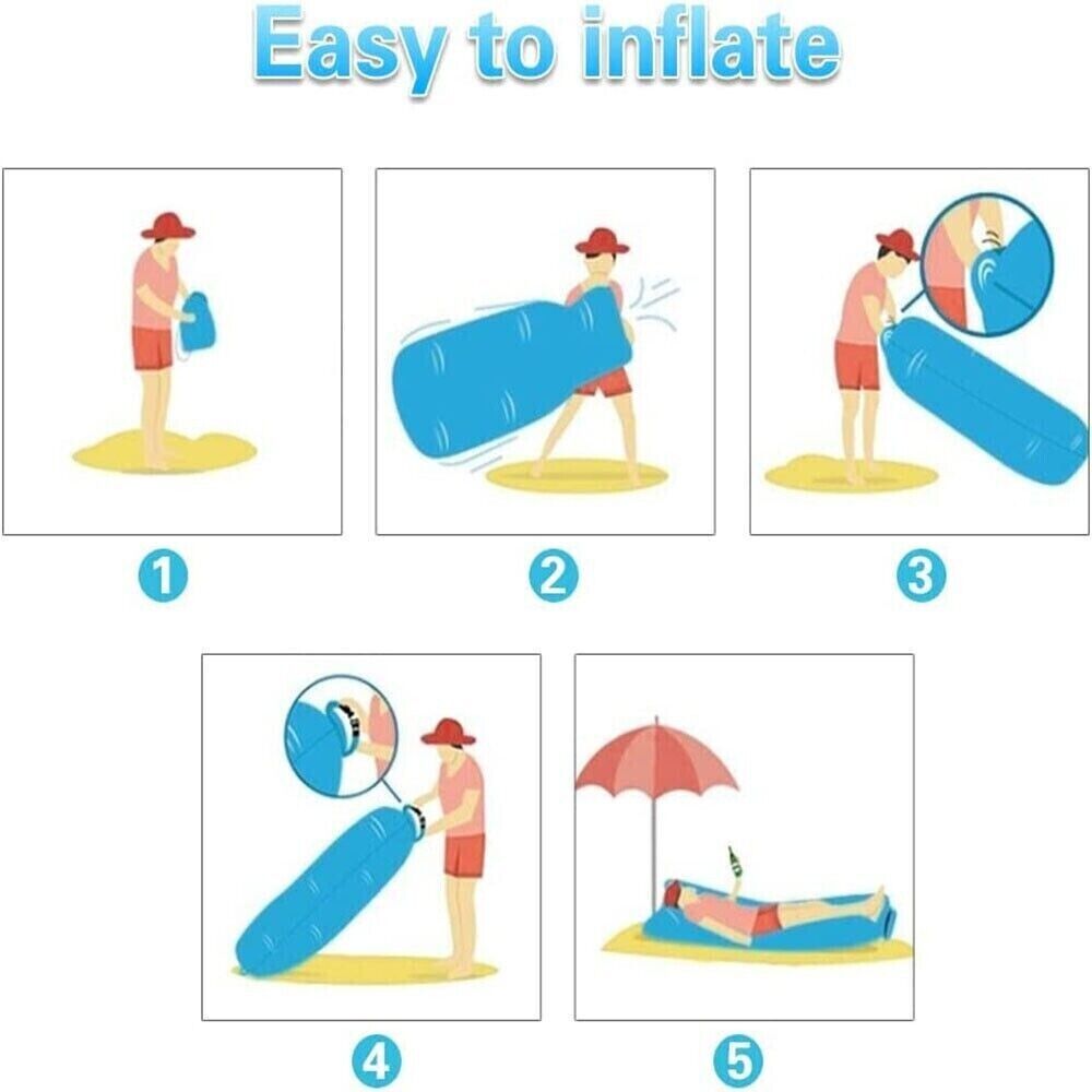 New Outdoor Beach Couch Inflatable Air Bag Sofa Portable Camping Sleeping Bed