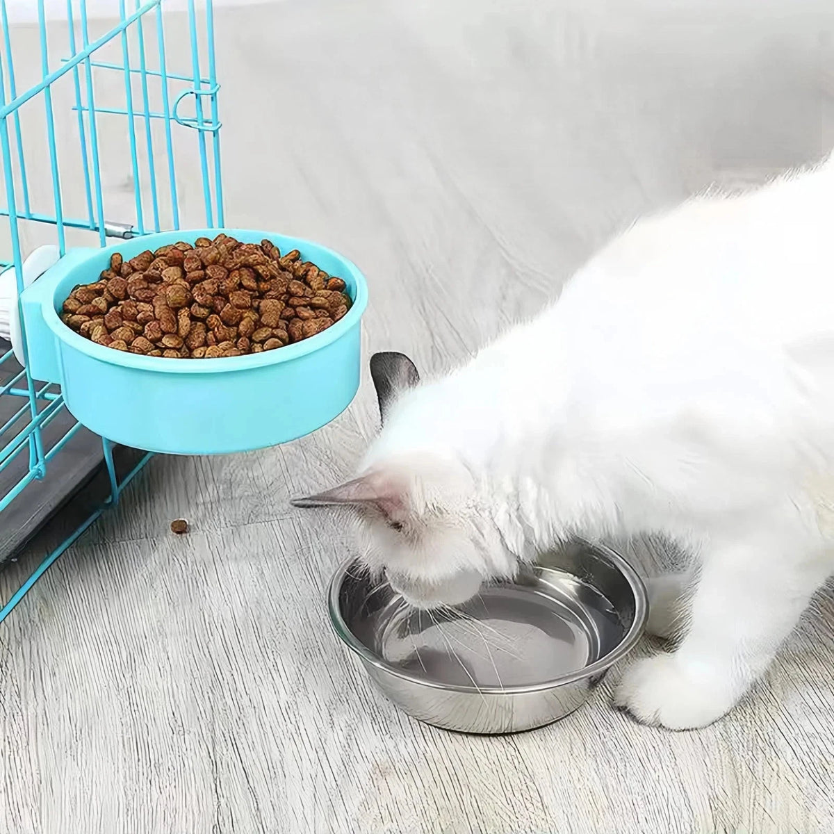 3 x 850ml Cage Hanging Pet Bowl Rabbit Guinea Pig Food Water Feeder Assorted
