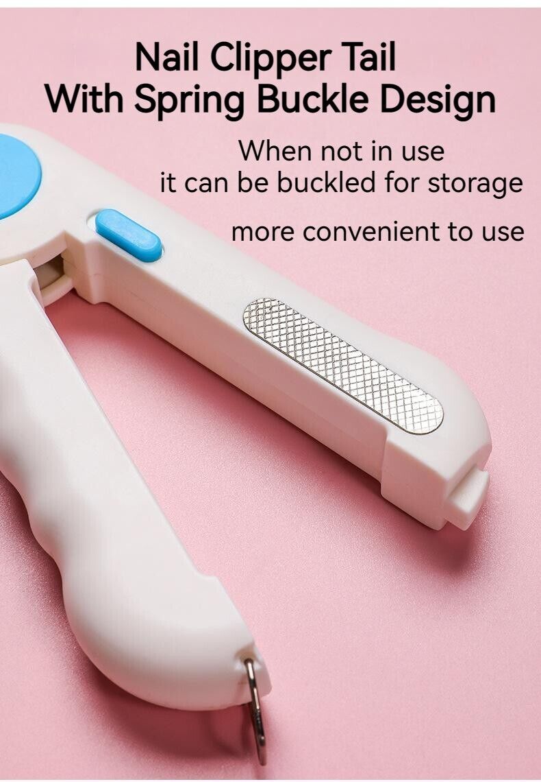 Cat Dog Nail Sharpener Nail Clippers Pet Grooming Cleaning Supplies LED Lights