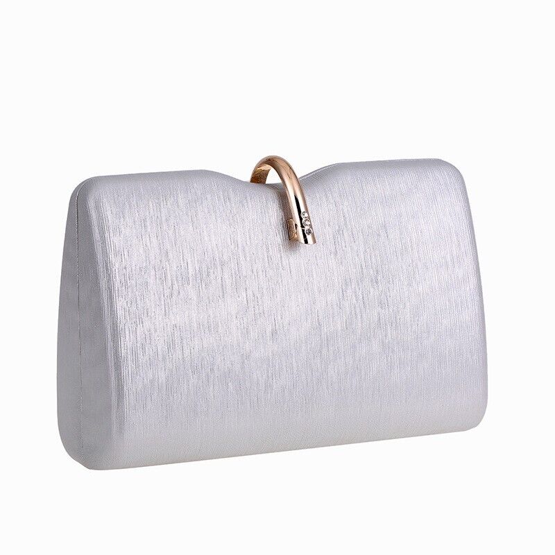 New Woman Elegant Hard Square Shell 3 Colors Wedding Clutch Evening Party Bag