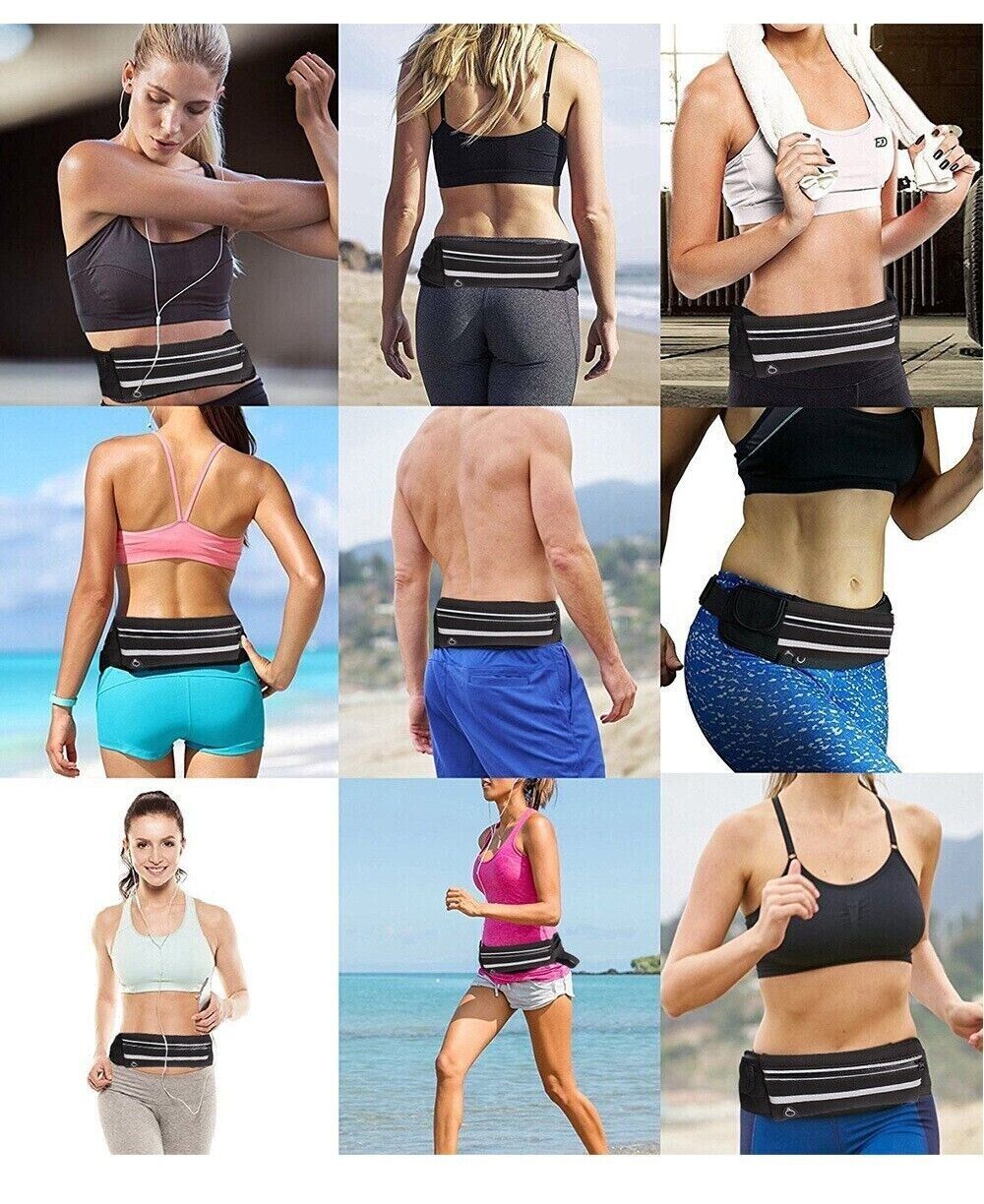 Waterproof Sports Wallet Running Pack Travel Waist Bags Money Zip Belt Pouch