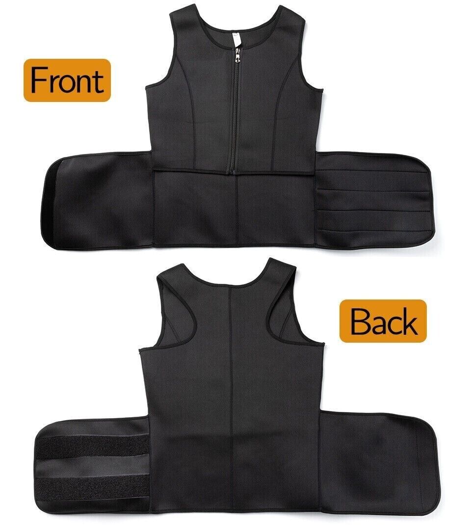 Men Slimming Compression Body Shaper Waist Trainer Sauna Sweat Tank Tops Vest