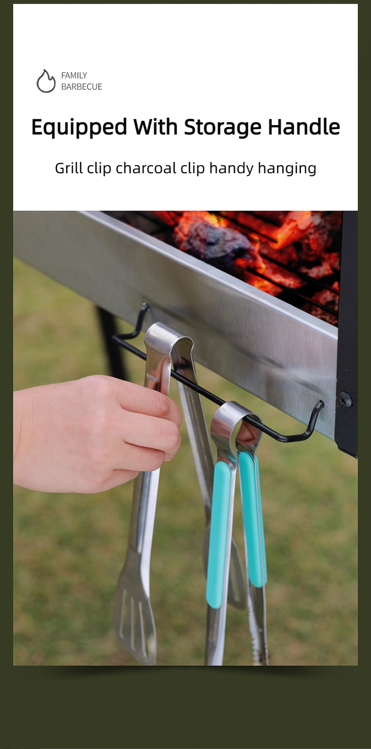 New Extra Large Charcoal BBQ Grill Portable Outdoor Barbecue Foldable Camping