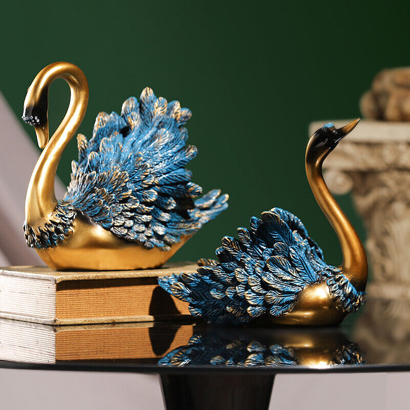 European Swan Resin Arts and Crafts Decoration Living Room Porch Table Gift Idea