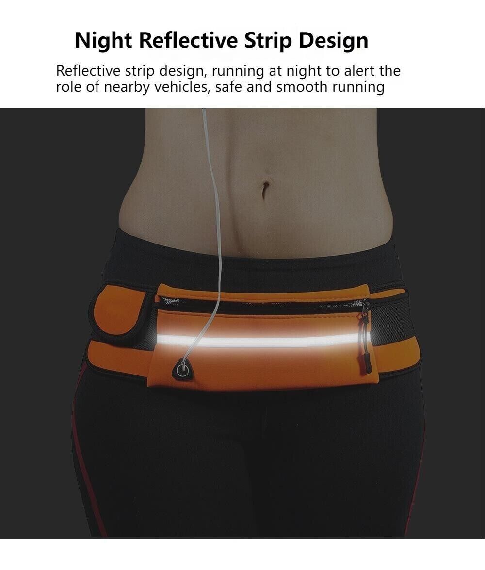 Waterproof Sports Wallet Running Pack Travel Waist Bags Money Zip Belt Pouch
