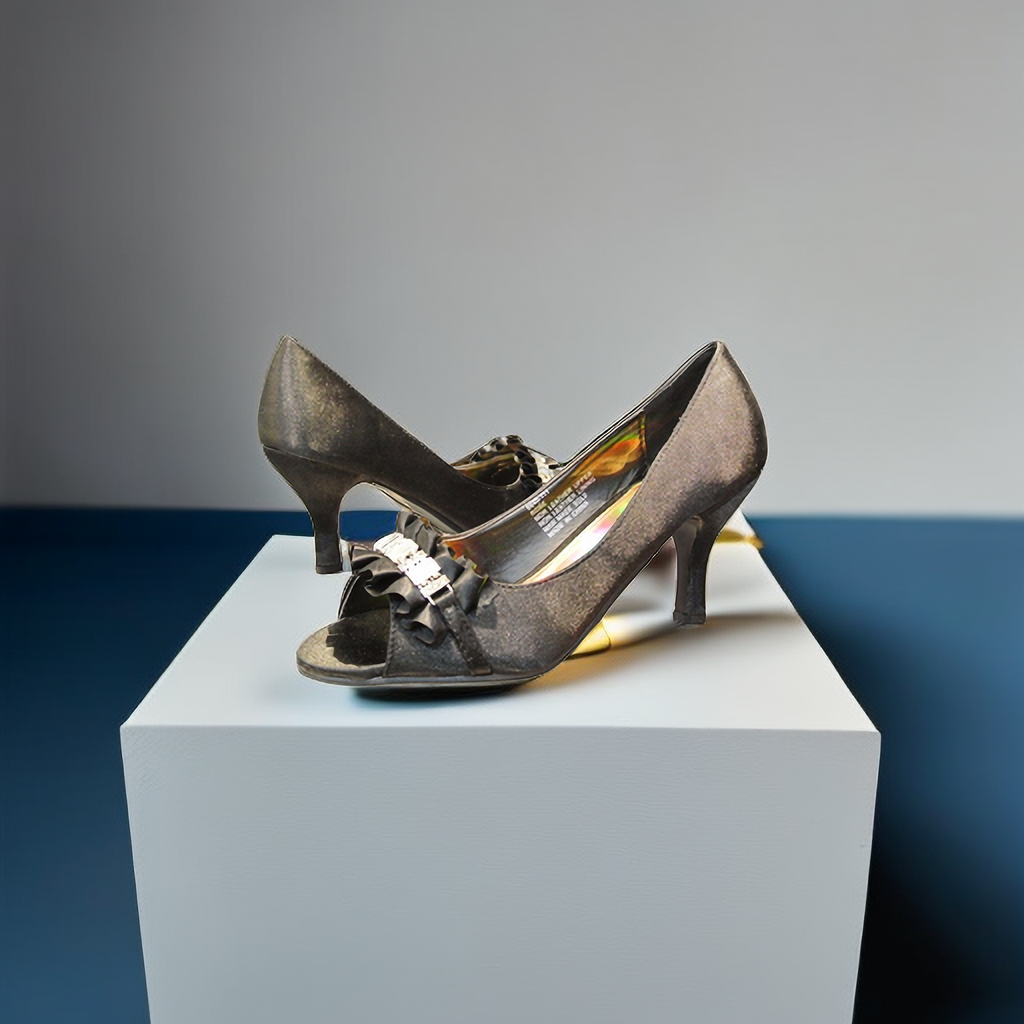 New Fashion Women Shining Ball Ventilate Mid Heel Party Wedding Work Date Shoes