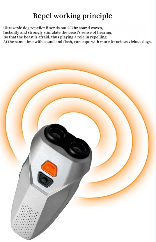 Dual Probe Ultrasonic Dog Repeller Anti-barking Device High Power Expeller