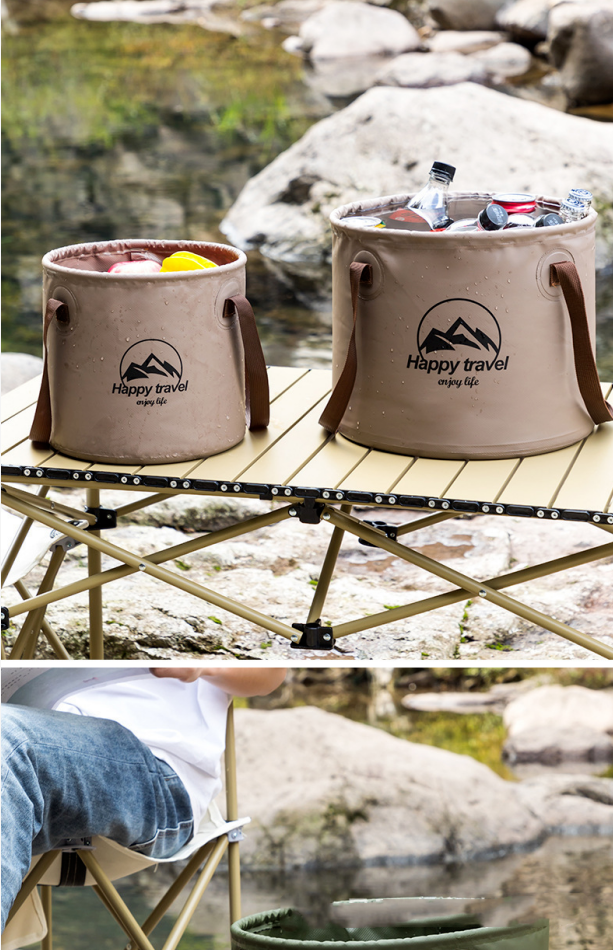 Outdoor Portable Foldable Wash Basin Travel Camping Fishing Foot Soaking Bucket
