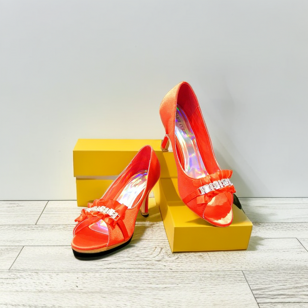 New Fashion Women Shining Ball Ventilate Mid Heel Party Wedding Work Date Shoes