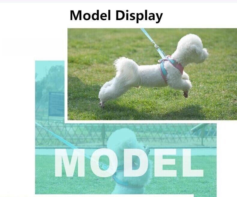 Pet Harness Vest Adjustable Puppy Breathable Mesh Leash Dog Reflective Vest