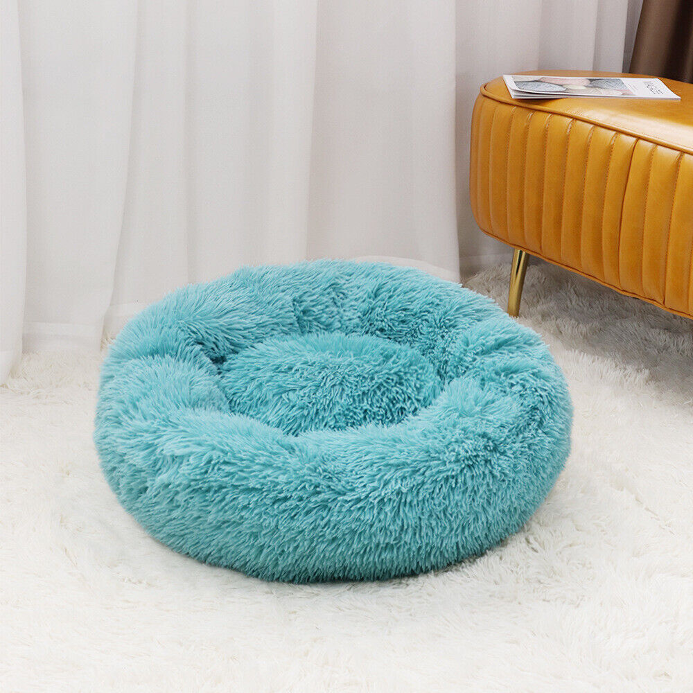 Winter Warm Plush Cat Dog Nest Deep Sleep Round Bed Soft Sofa Couch Cushion