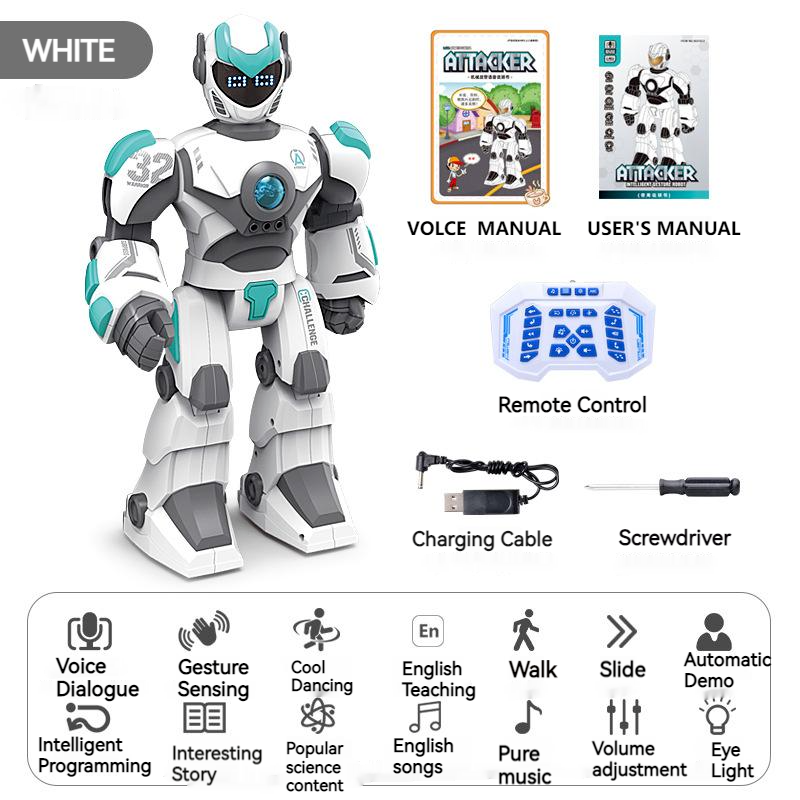 2.4GHz Kid Toys Charge Remote Control Intelligent Gesture Voice Electric Robot