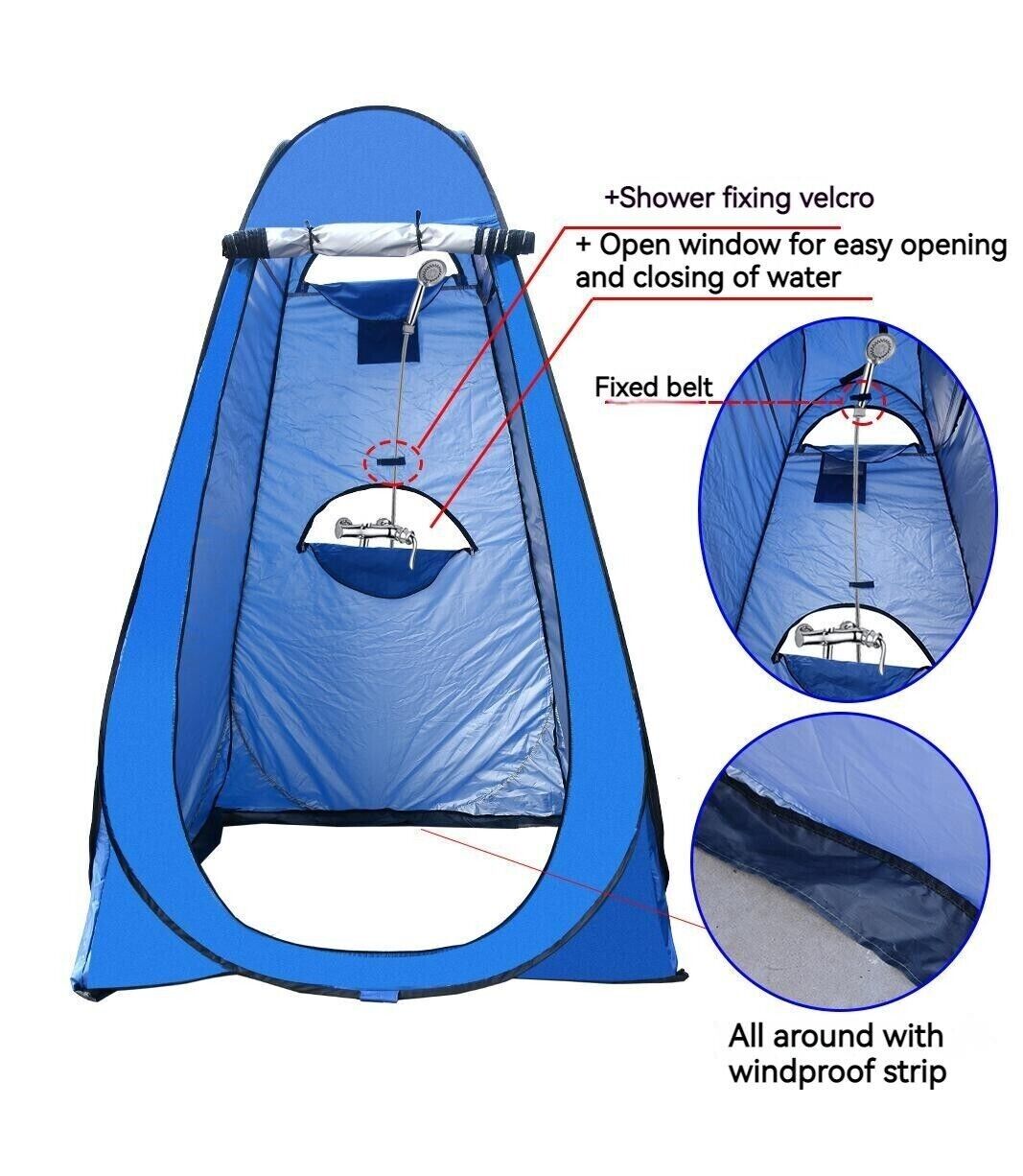 New Camping Portable Pop Up Shower Tent Toilet Outdoor Privacy Changing Room