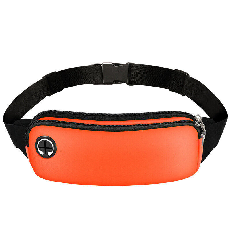 Double Tier Zip Belt Pouch Sport Wallet Waterproof Running Pack Travel Waist Bag