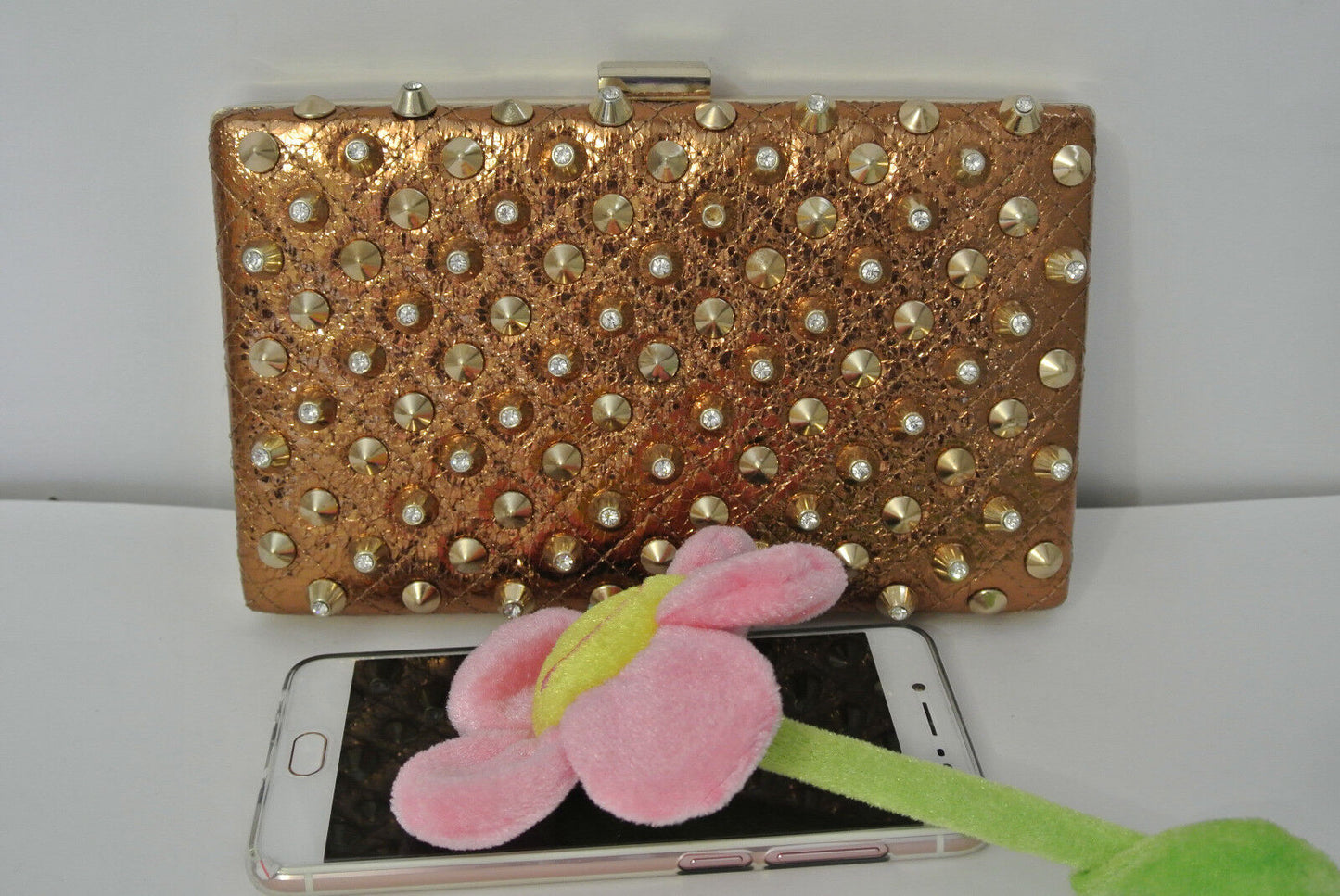 New Rivet Women Wallet Clutch Lady Purse Evening Handbag Ladies Party Bag