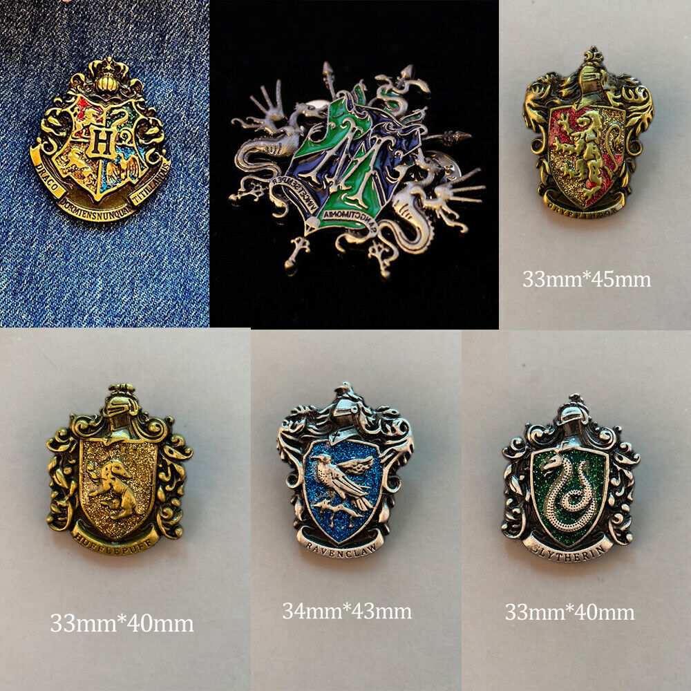 Harry Potter House Badge Pins Hufflepuff Gryffindor Ravenclaw Slytherin Brooch