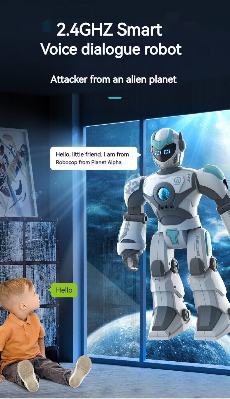 2.4GHz Kid Toys Charge Remote Control Intelligent Gesture Voice Electric Robot