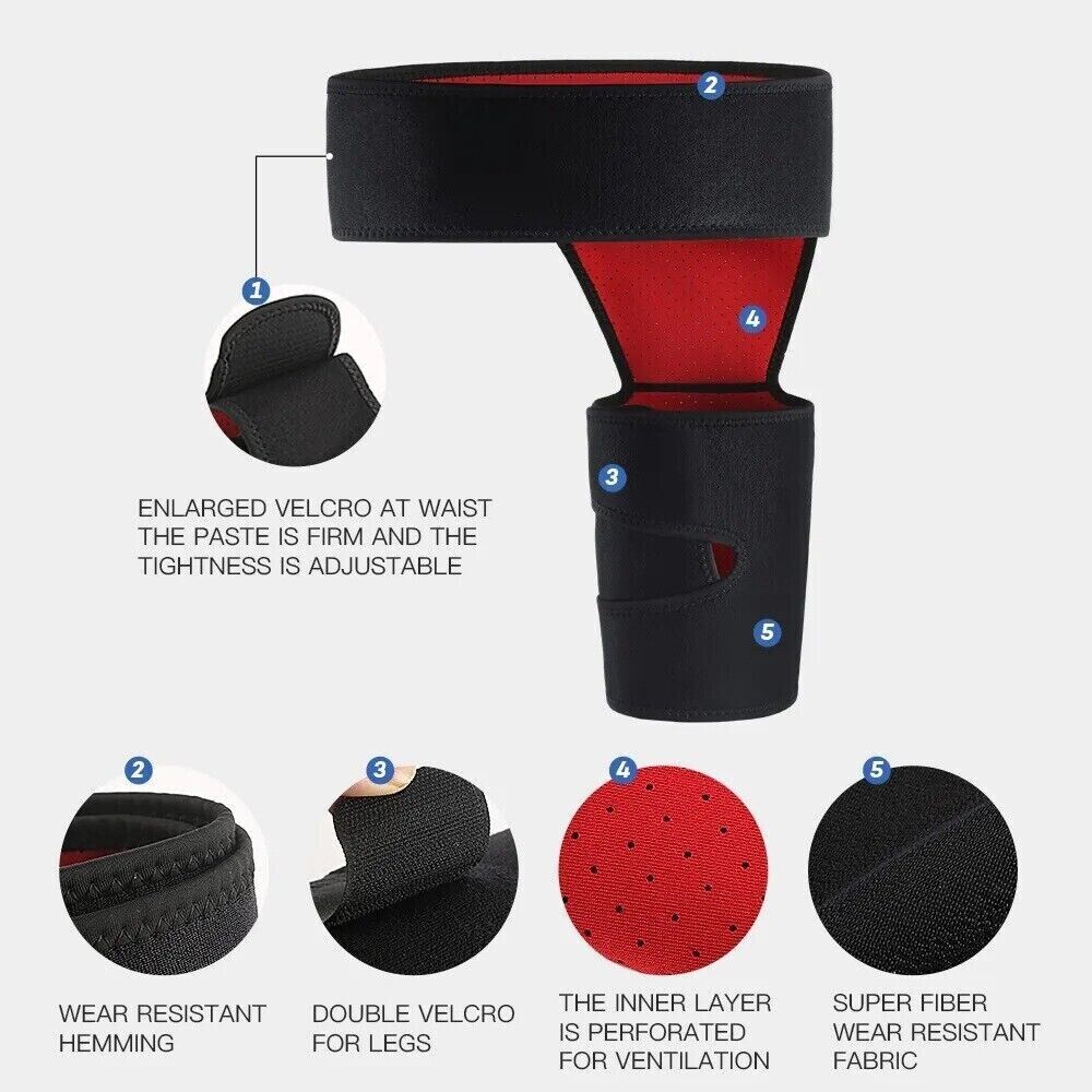 Breathable Sports Leg Support Muscle Strain Prevention Hip Thigh Support Strap