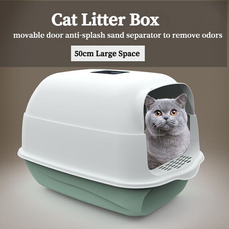 Fully Enclosed Semi Closed Spatter-proof Large Space Cat Litter Box Pet Toilet
