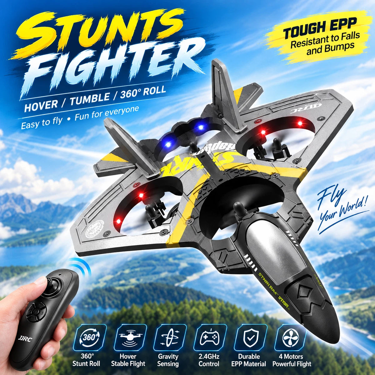Kid Boy Gift Toy V17 Foam Drone Glider Plane Remote Control Airplane RC Glider