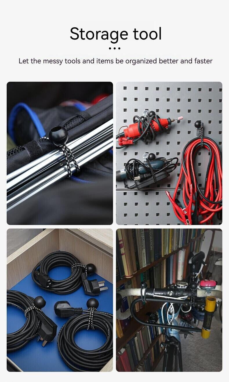 Outdoor Canopy Fixed Bind Elastic Cord Ties Elastic Ball Rubber Bands Tent Clips