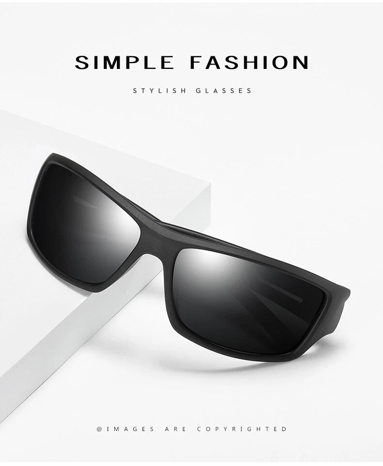 Men Polarized Sports Sunglasses Lightweight Wrap Around Shades Driving Cycling # 201909