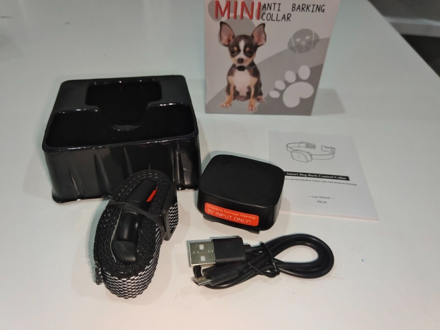 Waterpoof Safe Training Anti Bark No-Shock Dog Collar Rechargeable Stop Barks