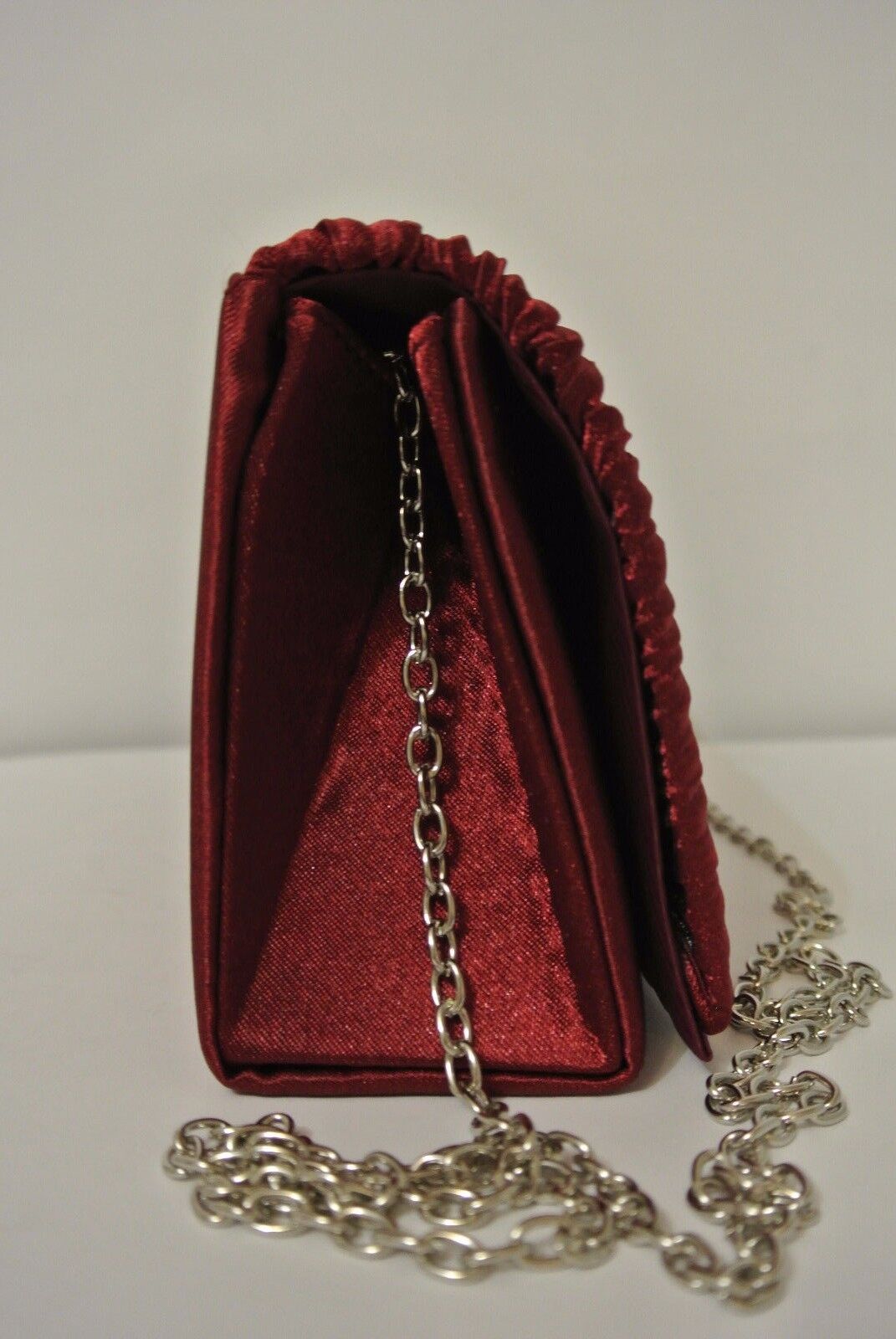 BRAND NEW Shining Satin Ladies Evening Clutch Bag Wedding Bridal Chain Handbag