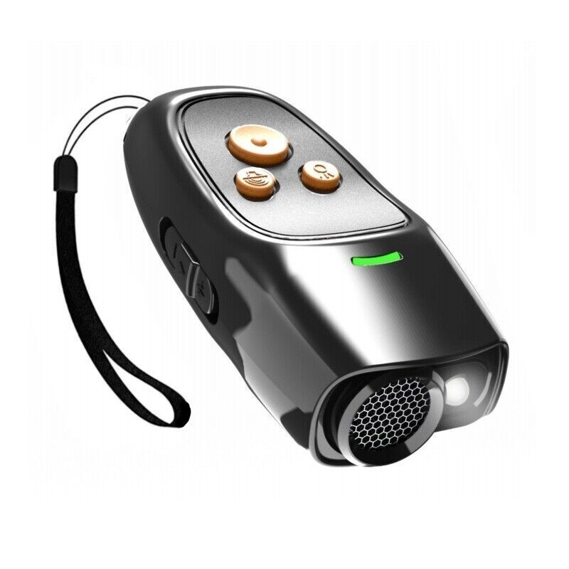 Pet Ultrasonic Anti-barking Dog Repeller Dog Handheld Trainer LED Black Blue