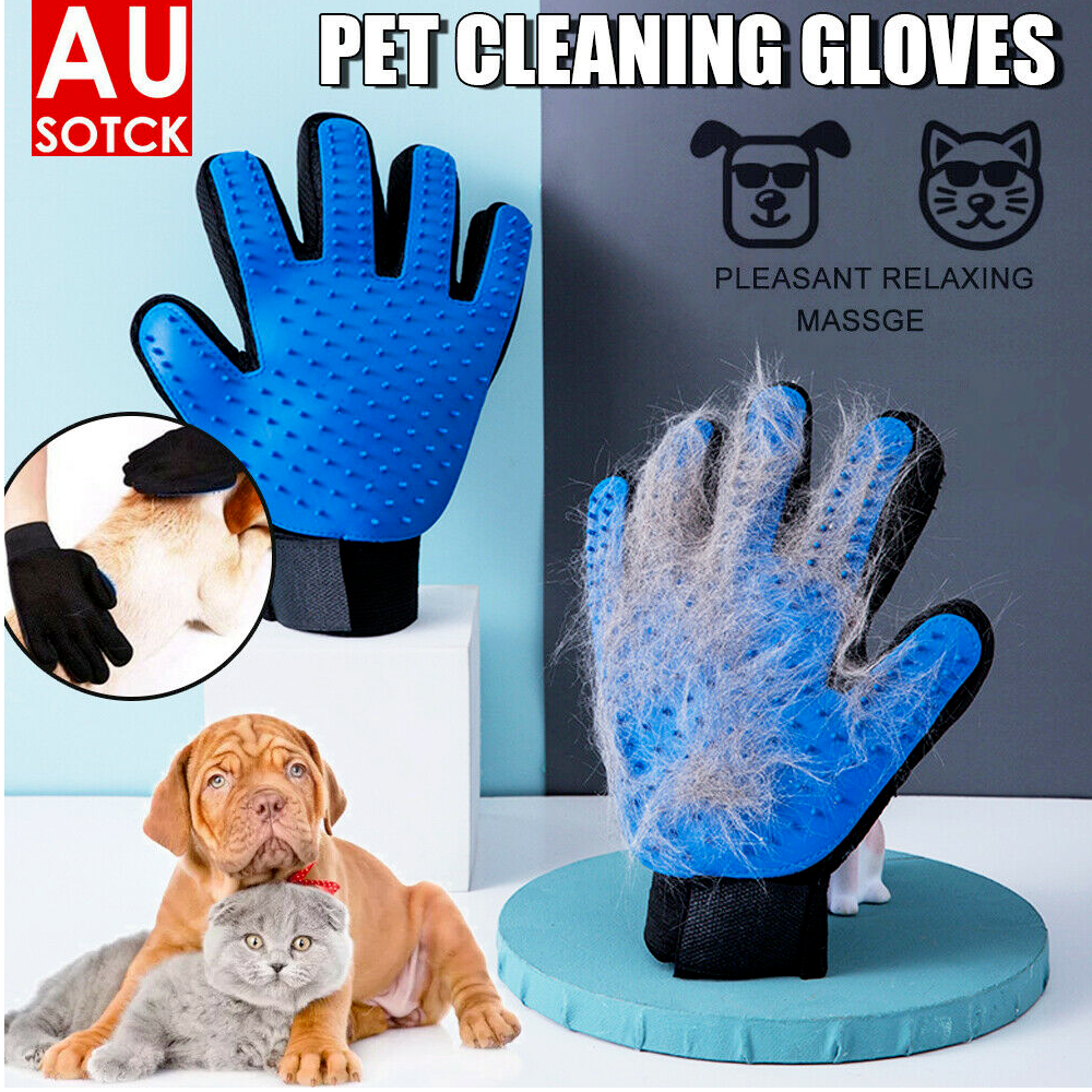 Pet Dog Cat Cleaning Glove Grooming Comb Bathing Remover Hair Shedding Brush