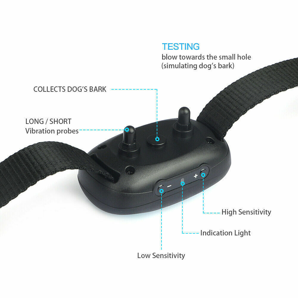 Waterproof Auto Anti Bark Dog Collar Stop Barking No-Shock Trainer Rechargeable