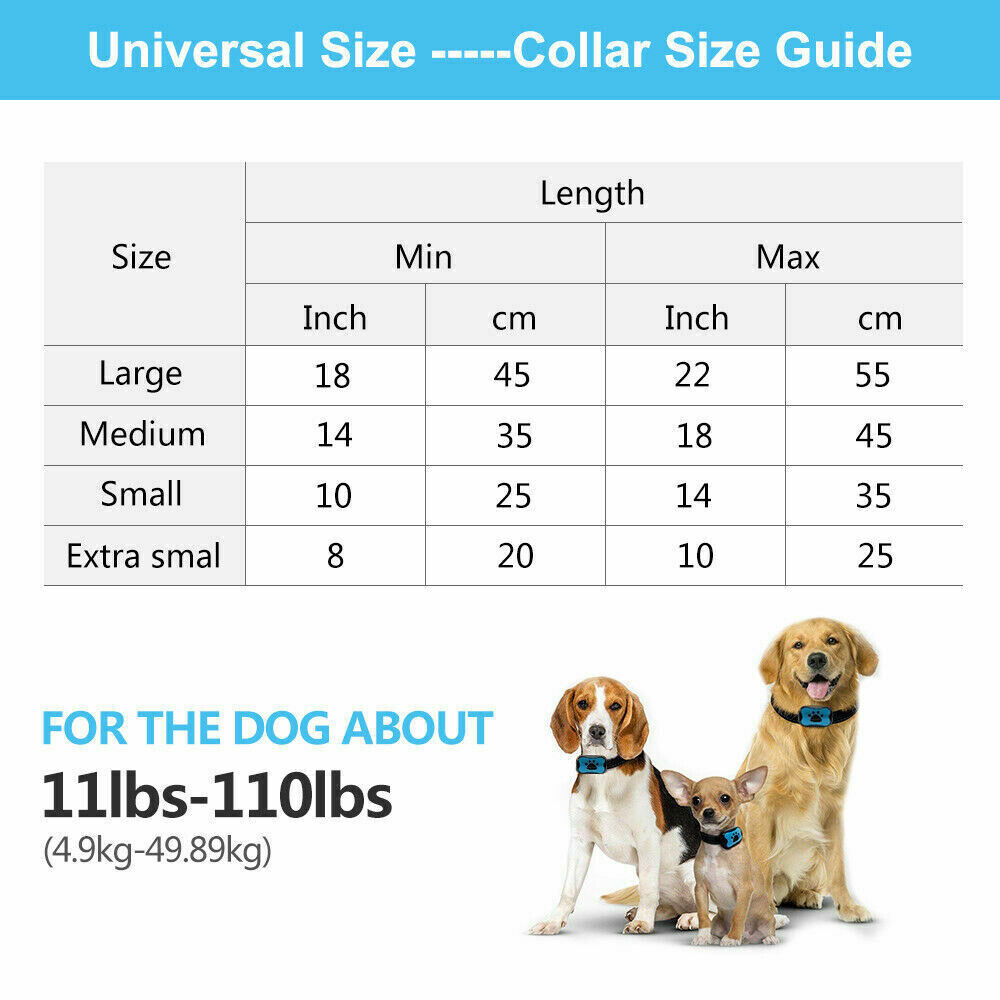 Waterproof Auto Anti Bark Dog Collar Stop Barking No-Shock Trainer Rechargeable