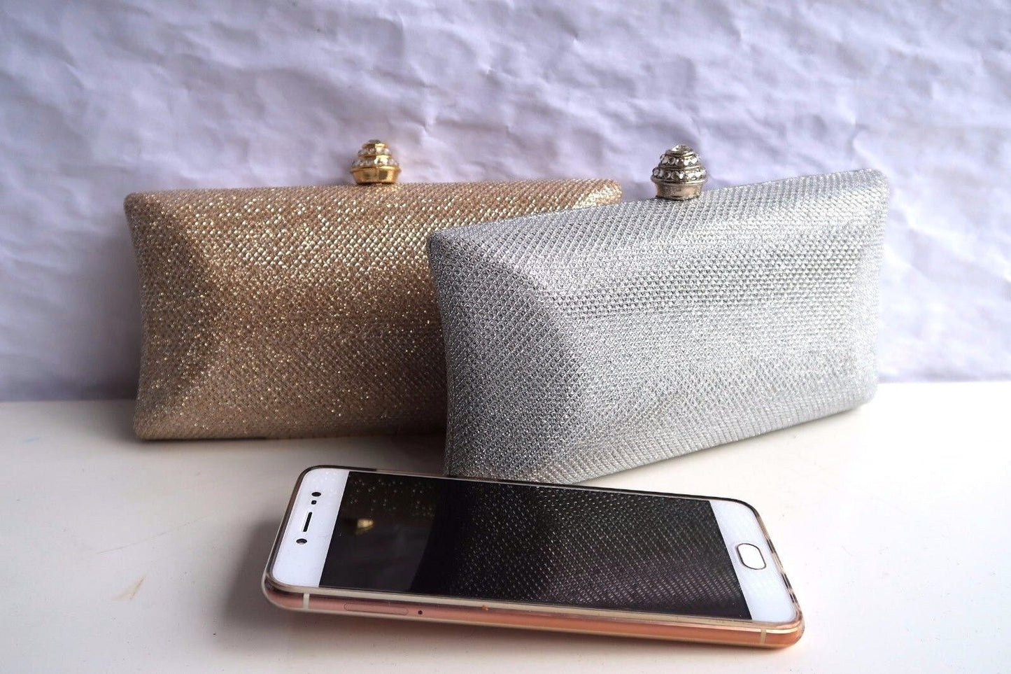 NEW ELEGANT WOMEN Ladies Shining Diamante Wedding Clutch Evening bag party bag