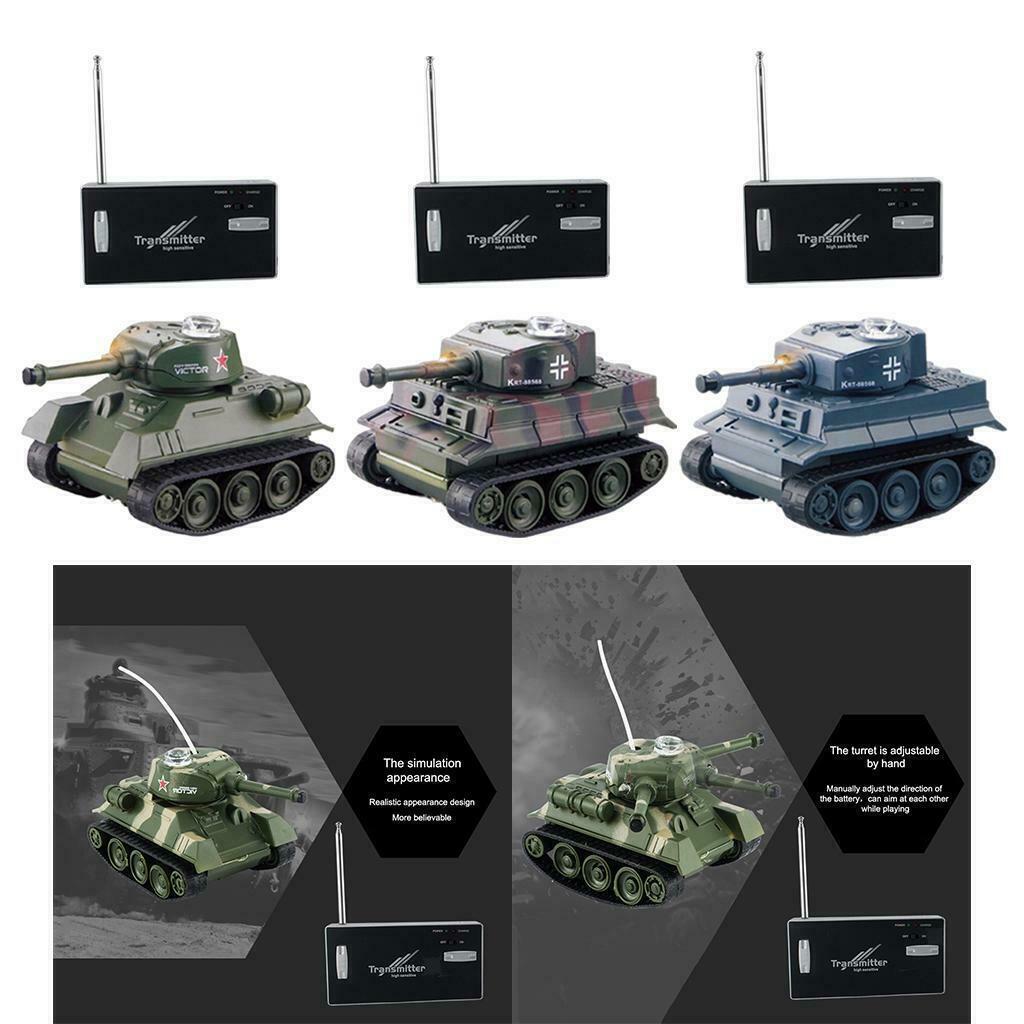 Kid Boy Toy Gift Remote Control Scale High Simulation Speed Mini RC Battle Tank