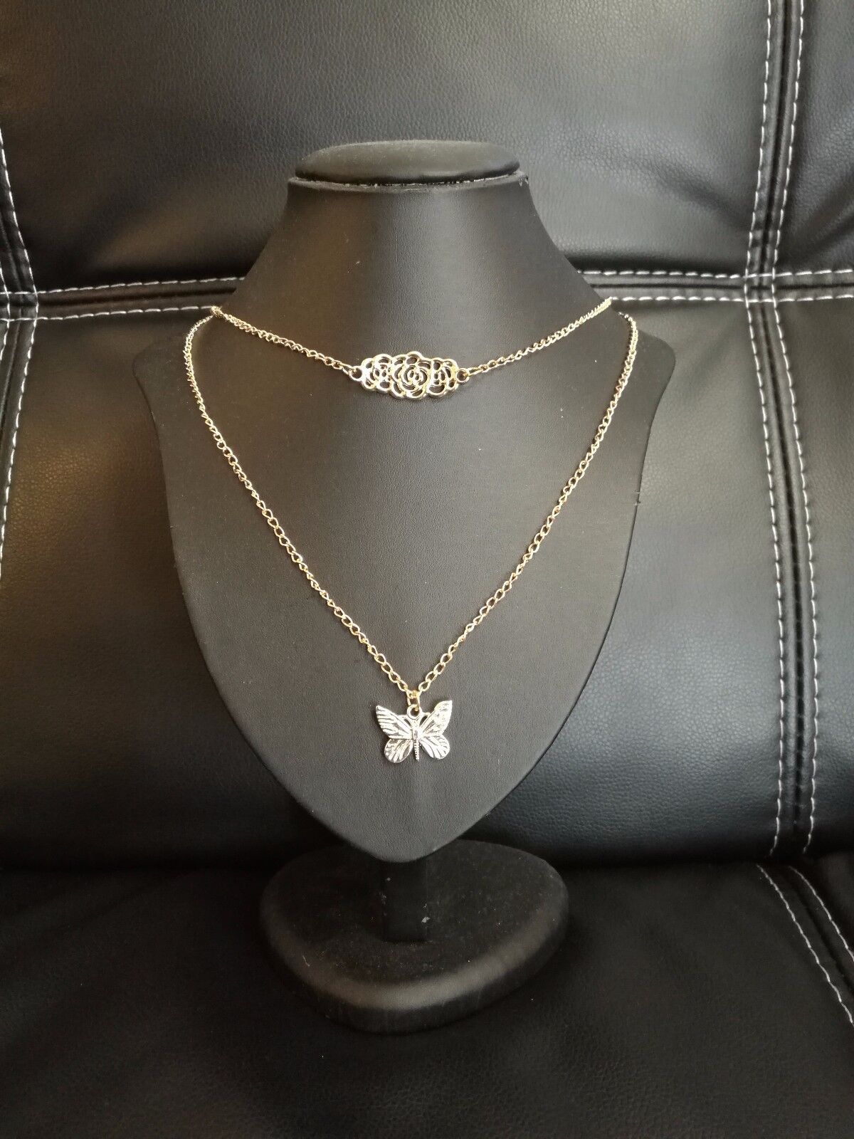 New Elegant Women Gold Choker Statement Bib Chain Pendant Necklace crystal gift Last item available