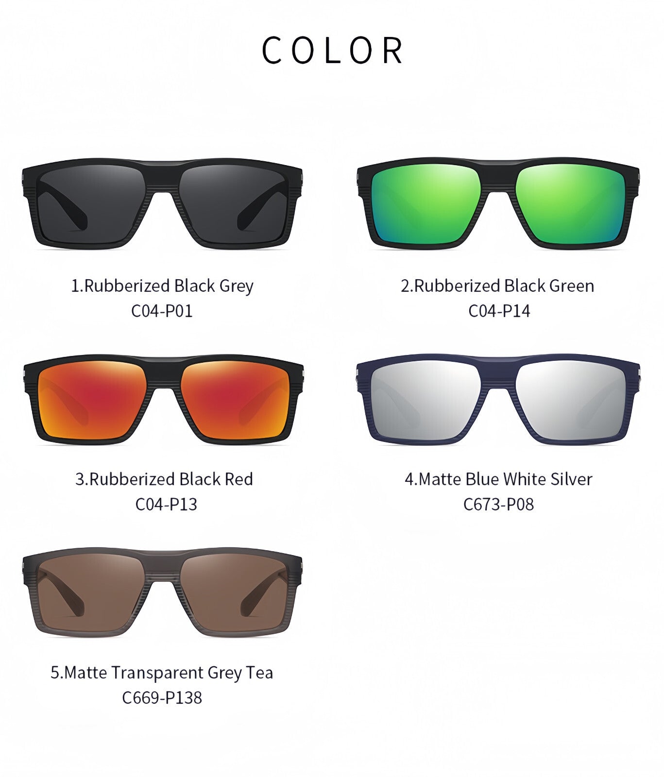 Men Polarized Sports Driving Sunglasse Anti-Glare UV Comfort Fit Cycling Running # TR7523